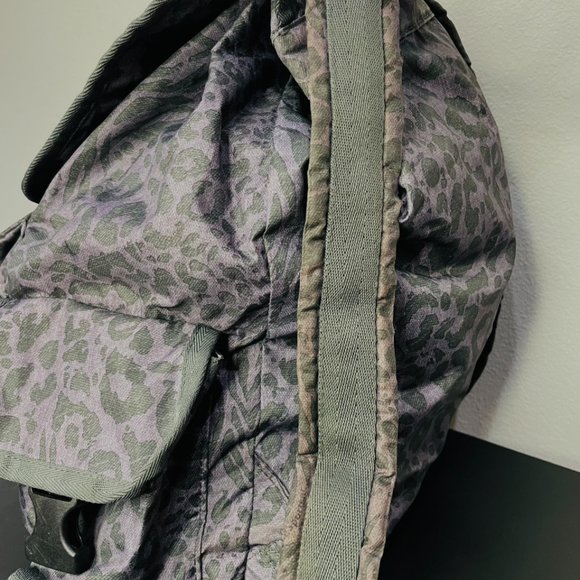 LeSportSac Purple Black Leopard Print Studded Backpack - Picture 2 of 3